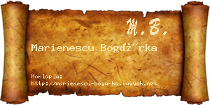 Marienescu Bogárka névjegykártya